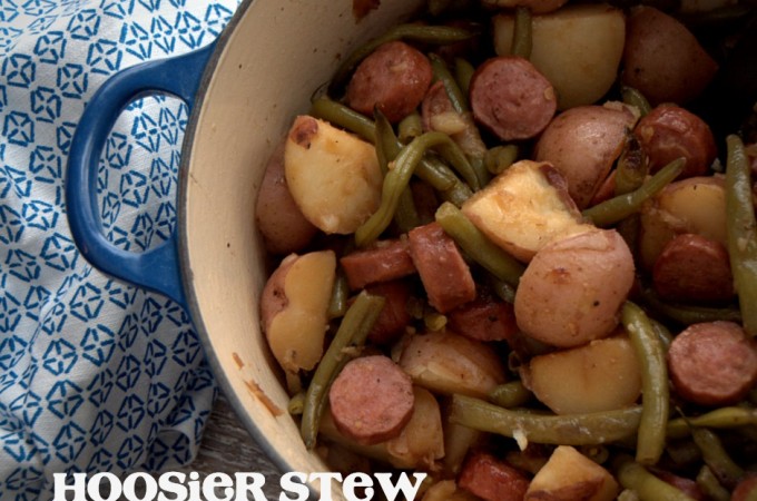 Nothing tastes like summer quite like fresh green beans, red potatoes and smoked sausage that has simmered in caramelized onions. So good. So easy. #5Ingredientsorless