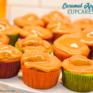 Caramel Apple Cupcakes recipe is a semi-homemade cupcake that combines a spice cake mix with fresh apple and a caramel topping for the cake version of caramel apple.