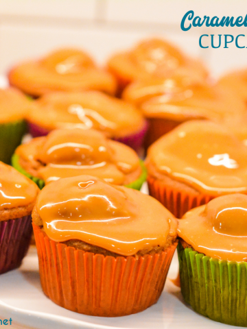 Caramel Apple Cupcakes recipe is a semi-homemade cupcake that combines a spice cake mix with fresh apple and a caramel topping for the cake version of caramel apple.