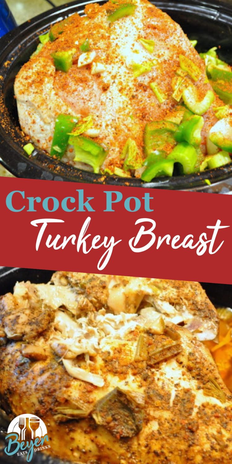 This crock pot turkey breast recipe is a great alternative to a whole turkey or chicken and fits much better in the crock pot. No reason to take up all that oven space with a turkey if a turkey breast is enough to feed your whole family. This is also a great recipe for a whole chicken in the crock pot.