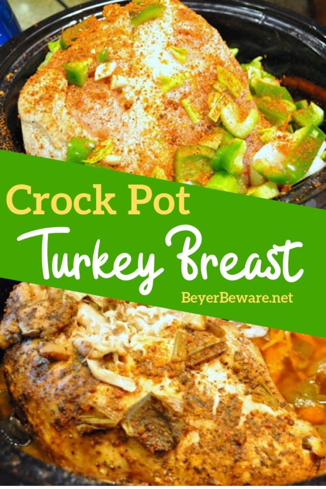 This crock pot turkey breast recipe is a great alternative to a whole