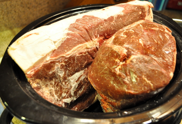 frozen beef in slow cooker