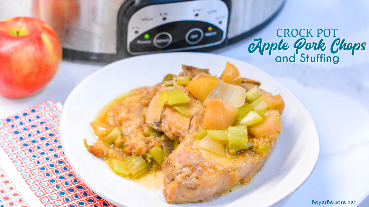 Apple Pork Chops and Stuffing Ingredients