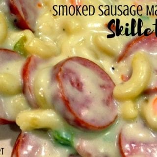 This creamy recipe for smoked sausage mac and cheese is a one pot meal that is ready in less than 30 minutes for a hearty weeknight meal.