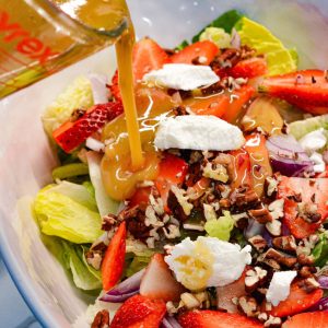 💡 Tips for the Best Strawberry Salad Use ripe, sweet strawberries for maximum flavor. Slice everything thinly and evenly for the best texture. Toss salad right before serving to avoid sogginess. Add grilled chicken, shrimp, or tofu to make it a complete meal.