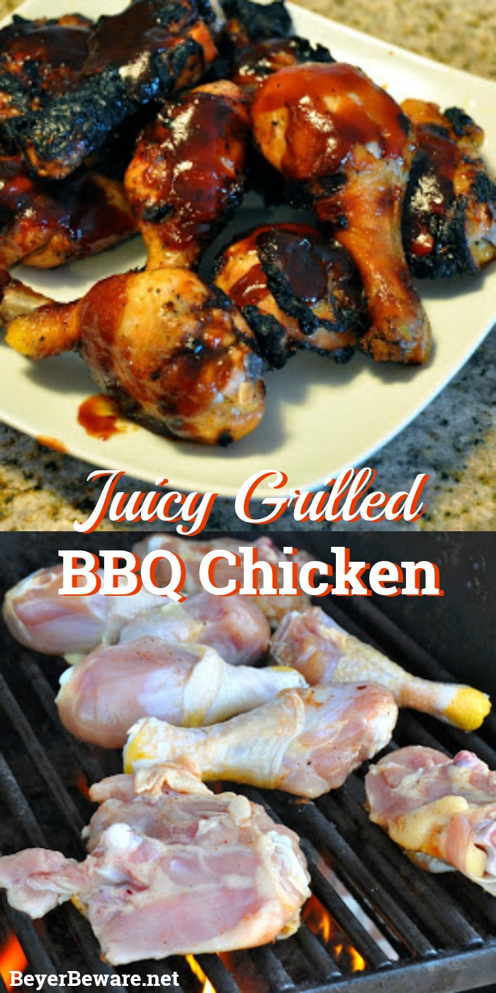 This go-to BBQ recipe combines salt and sugar in a brine fills this juicy grilled BBQ chicken with tons of flavors as you can add garlic and spices.