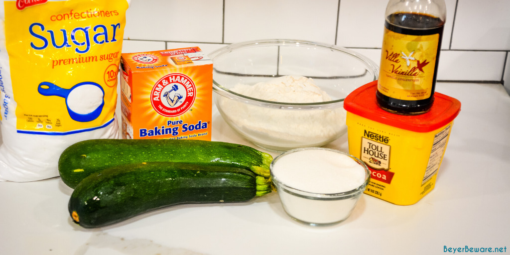 Zucchini Brownies Ingredients