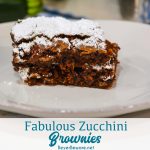 Fabulous zucchini brownies are a simple homemade brownie recipe made with shredded zucchini that is also egg-free to create a fudgy brownie treat with fresh zucchini.