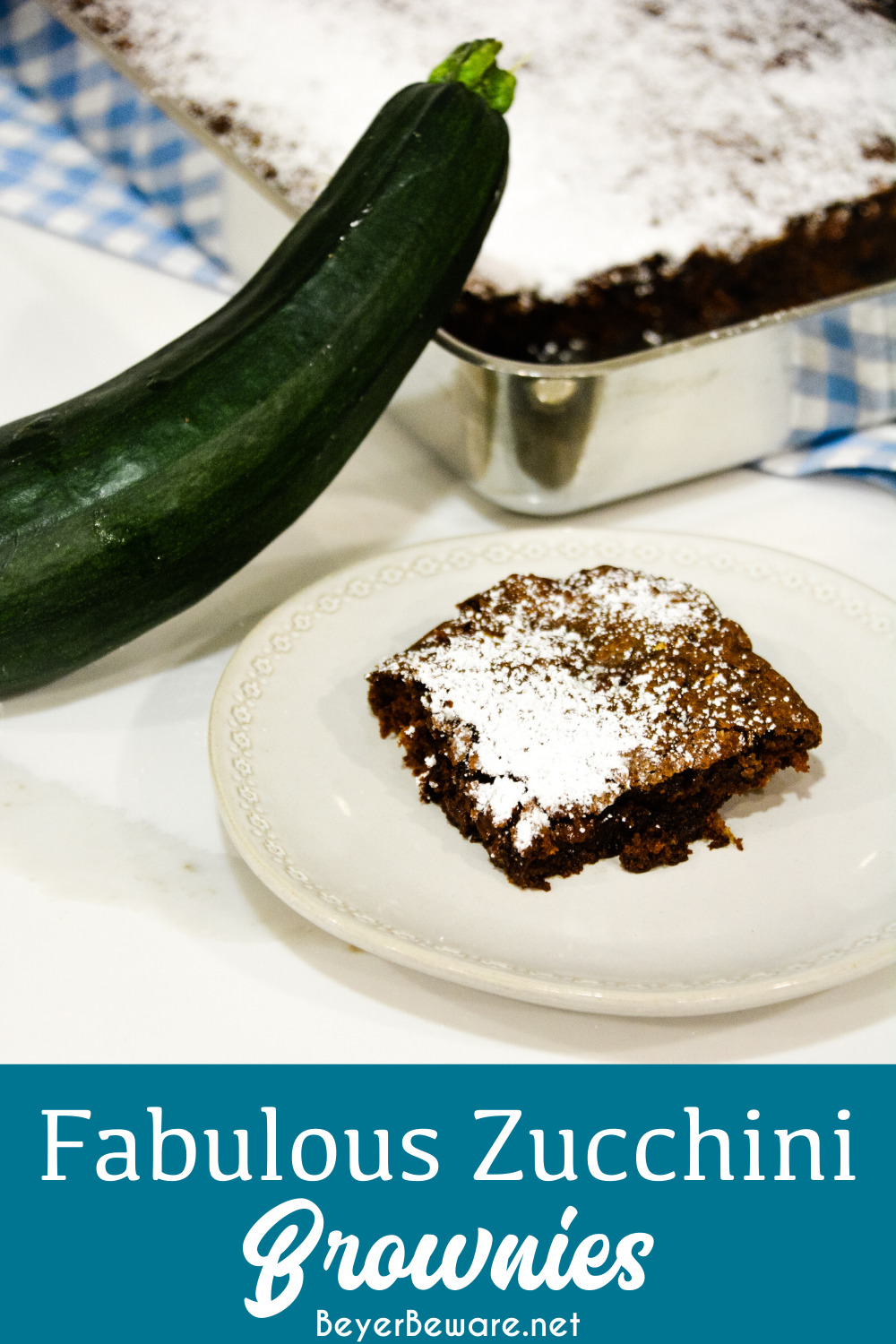 Fabulous zucchini brownies are a simple homemade brownie recipe made with shredded zucchini that is also egg-free to create a fudgy brownie treat with fresh zucchini.