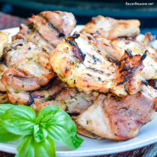 Grilled Garlic lemon basil chicken