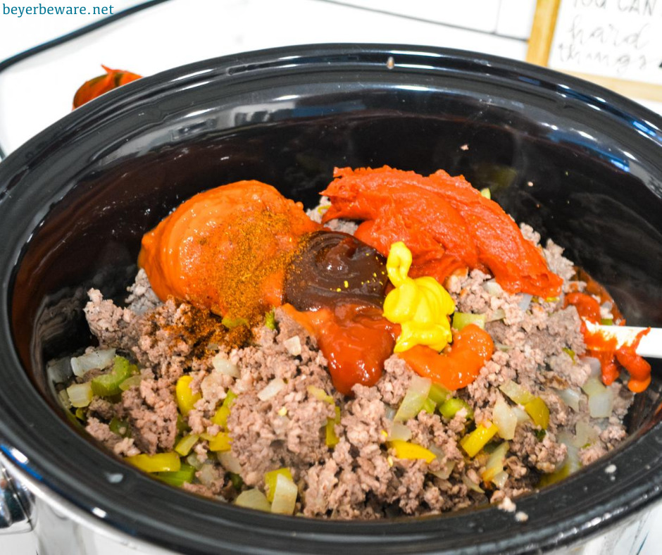 Crock pot sloppy joes for a crowd is a large batch of sloppy joes recipe when you are looking for a recipe to feed a bunch of hungry people.