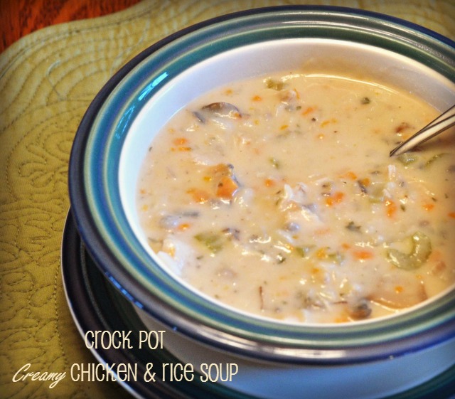 Crock Pot Creamy Chicken and wild Rice Soup Recipe