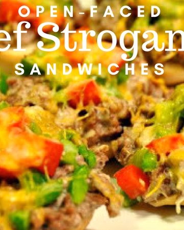 The flavors of beef stroganoff don't have to be just enjoyed over noodles. Open-face beef stroganoff sandwiches are perfect for a weeknight meal on-the-go.