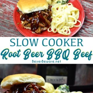 This slow cooker root beer beef bbq recipe is the perfect combination of sweet and heat with a hint of smoke to leave your summer BBQ cravings satisfied. 