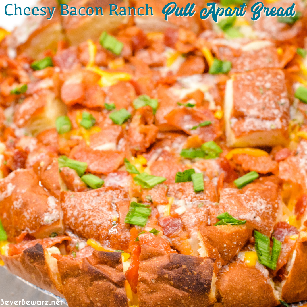 Cheesy Ranch Bacon Pull Apart Bread Hawaiian Round Crack Bread