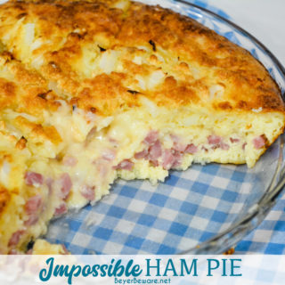 Impossible ham and swiss pie is a simple recipe to make with leftover ham and biscuit mix for an easy weeknight dinner.