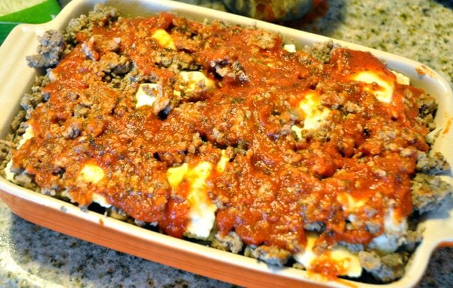 ravioli lasagna before baking