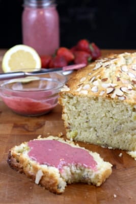 Strawberry curd on bread