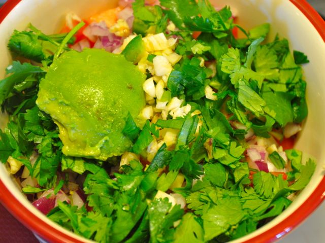 guacamole ingredients prepped