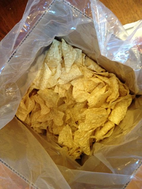 Thin tortilla chips