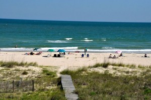 Beach view of St. George Island Gulf side beach