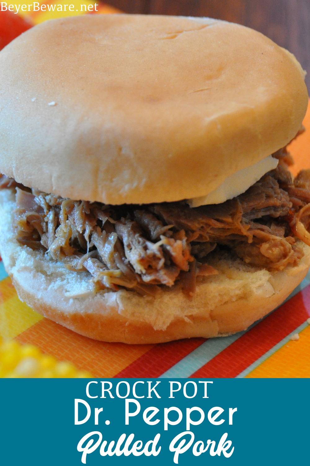 Crock Pot Dr. Pepper Pulled Pork is a sweet and spicy pulled pork recipe made with Dr. Pepper and chipotle peppers in adobo sauce to give this pulled pork a flavorful combo of heat and sweet.