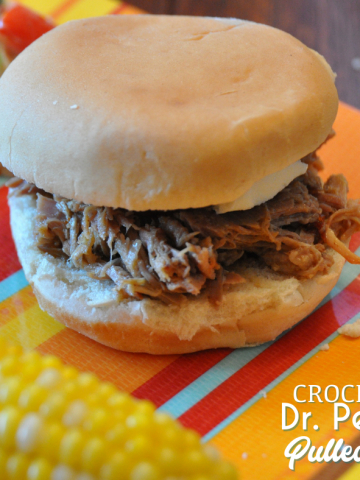 Crock Pot Dr. Pepper Pulled Pork is a sweet and spicy pulled pork recipe made with Dr. Pepper and chipotle peppers in adobo sauce to give this pulled pork a flavorful combo of heat and sweet.