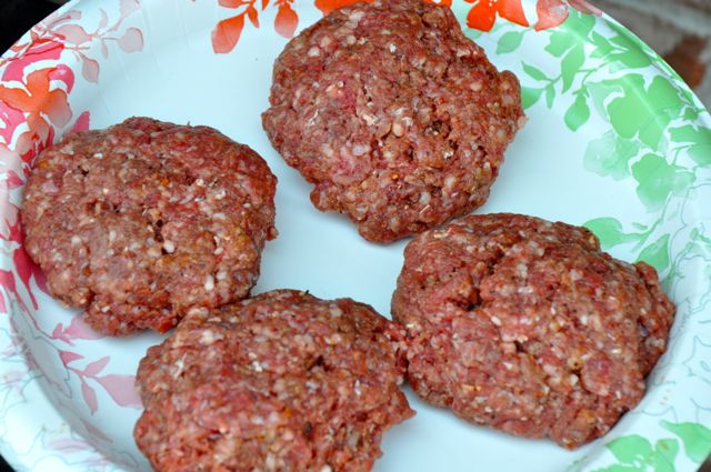 Beef burger patties