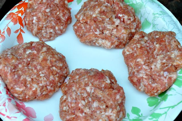 pork burger patties