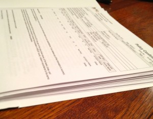 stack of papers that is the crop insurance policy