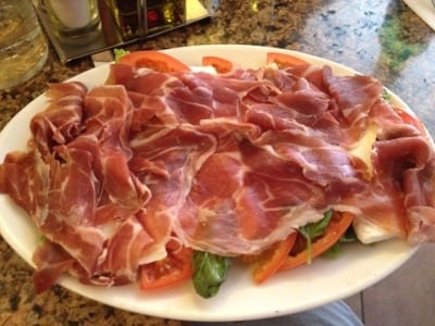 Prosciutto salad with basil