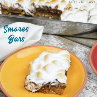 S'mores bars are an easy fall baked treat for the the marshmallow, chocolate, and graham cracker lovers.