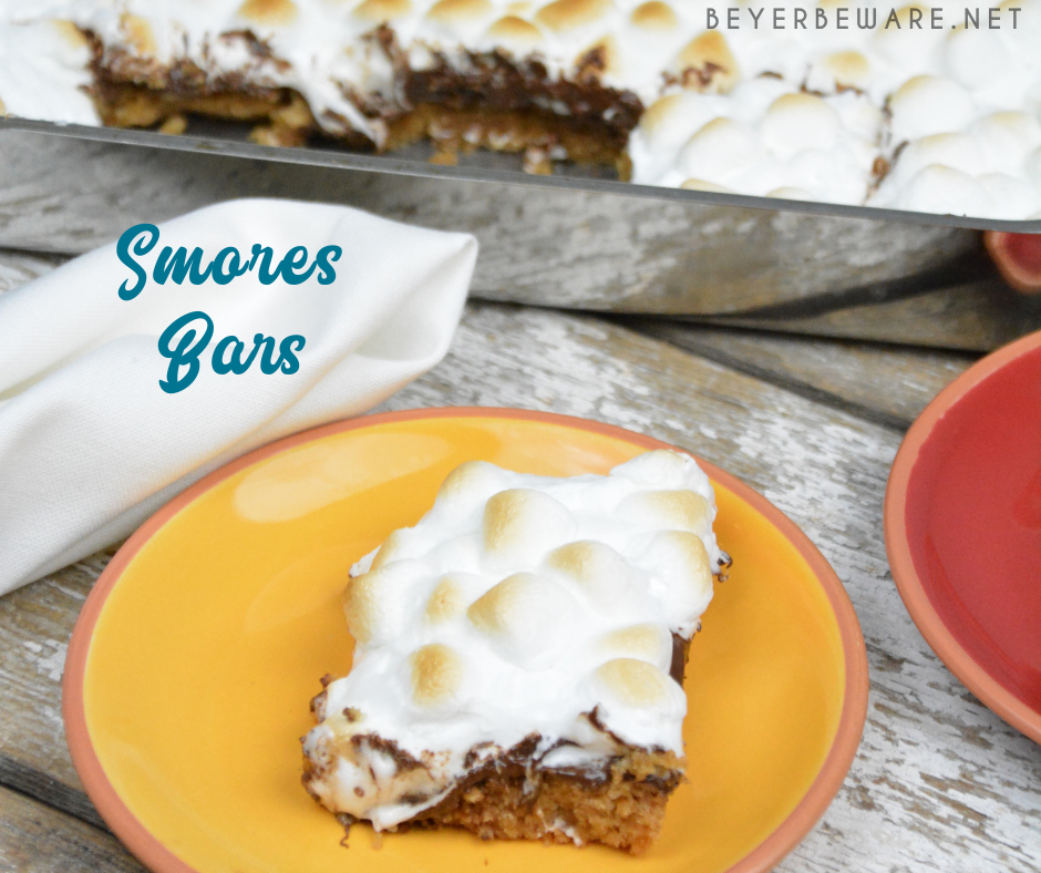 S'mores bars are an easy fall baked treat for the the marshmallow, chocolate, and graham cracker lovers.