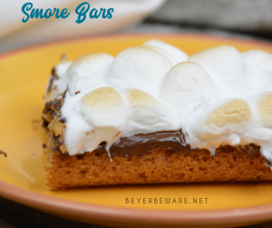 S'mores bars are an easy fall baked treat for the the marshmallow, chocolate, and graham cracker lovers.