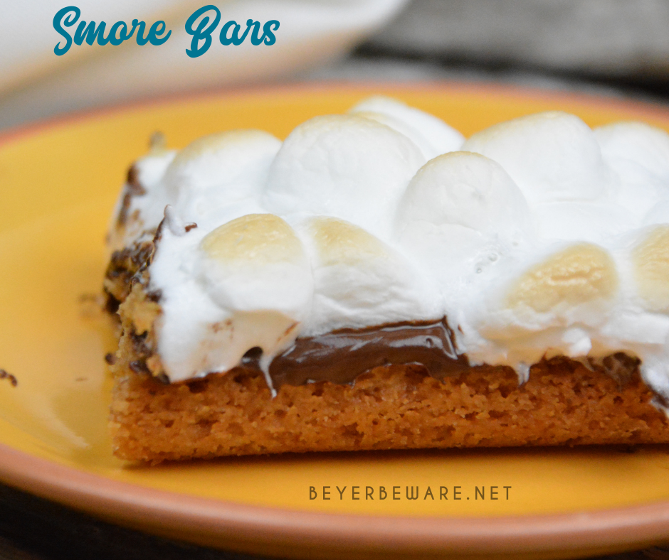 S'mores bars are an easy fall baked treat for the the marshmallow, chocolate, and graham cracker lovers.