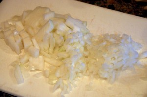 diced onions