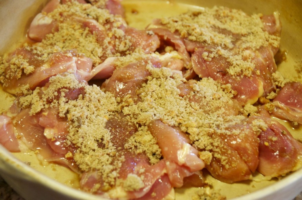 garlic brown sugar covering chicken