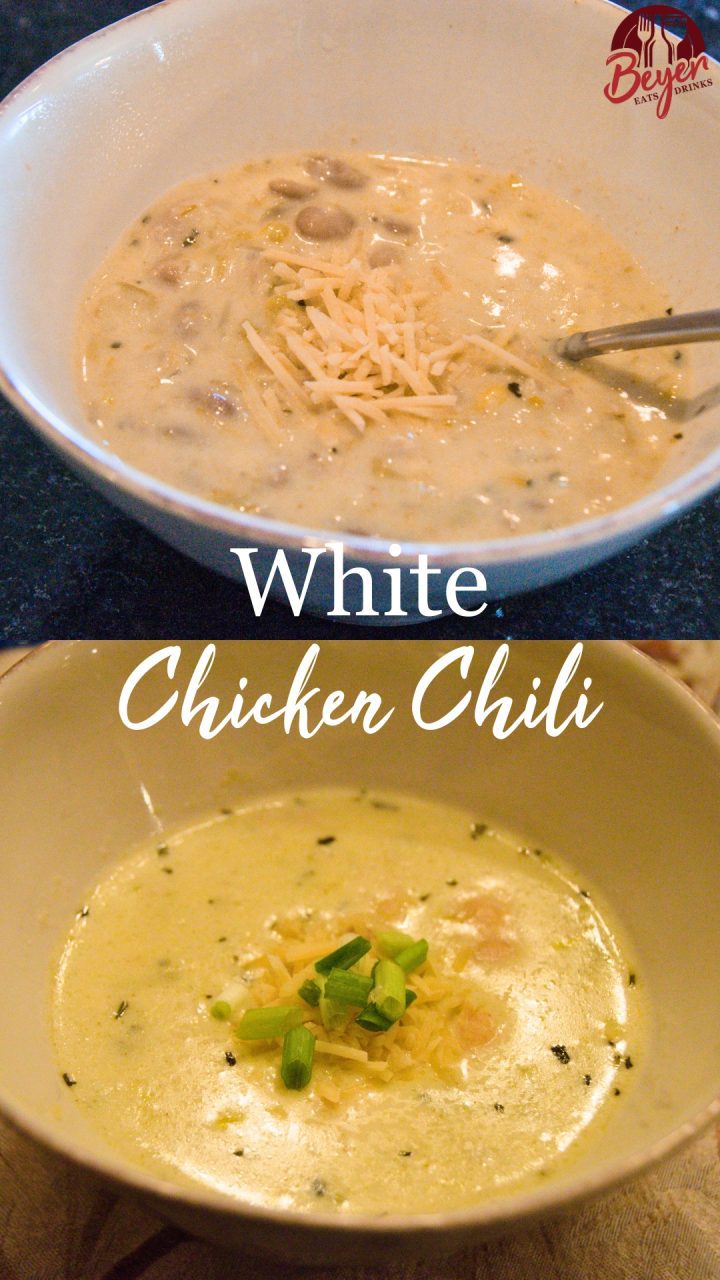 The creamy white chicken chili recipe is filled with shredded chicken, white beans, and tons of flavors for a hearty soup supper. 