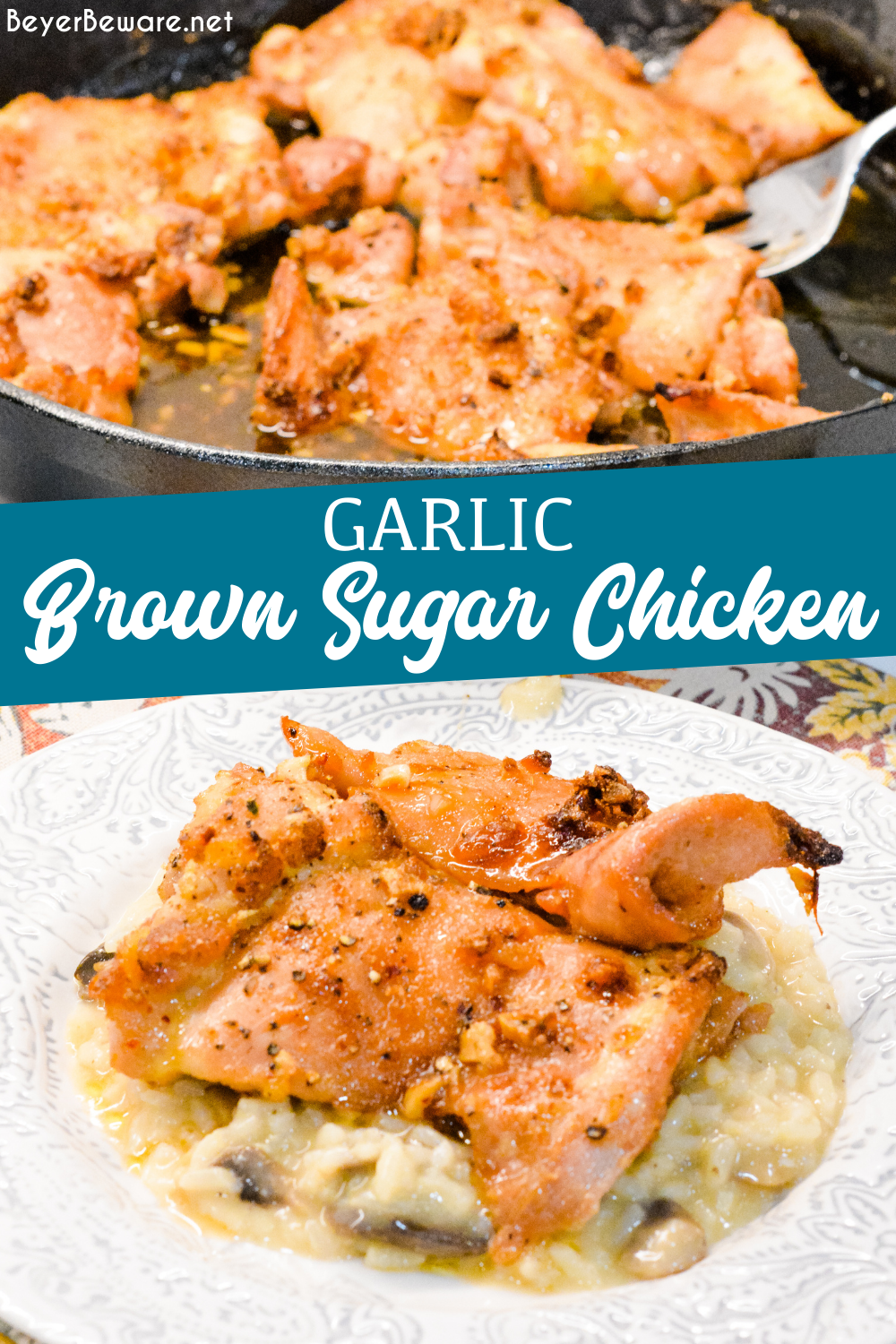 Garlic brown sugar chicken is a simple oven-baked chicken recipe, full of flavor with less than 5 ingredients and can be on the table in 30 minutes.