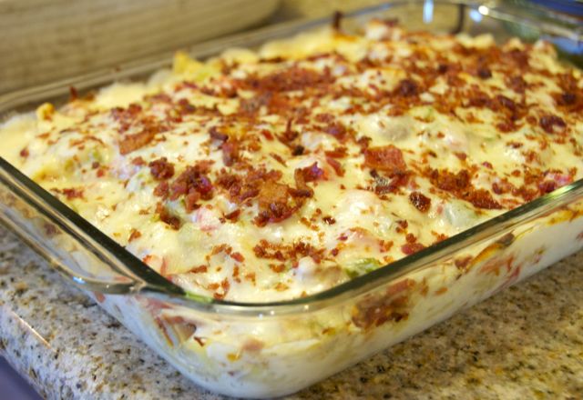 baked chicken bacon ranch pizza casserole