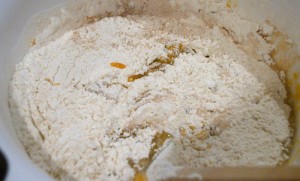 dry ingredients in pumpkin muffin mix