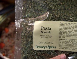 Penzey's Pasta Sprinkle