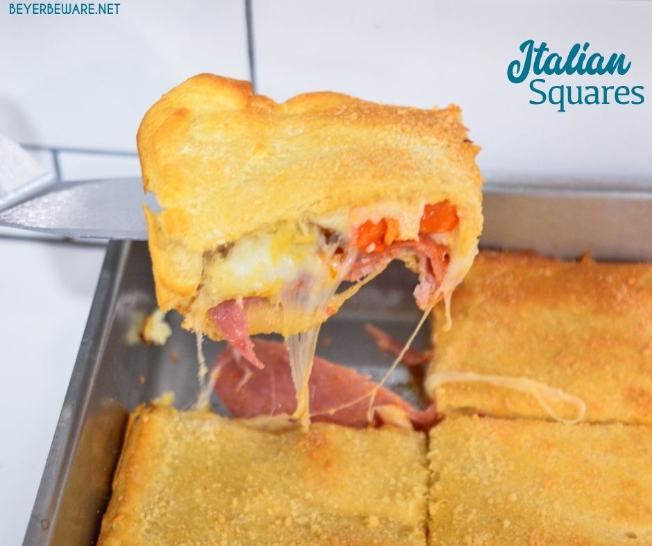 Italian Squares made with Crescent Rolls