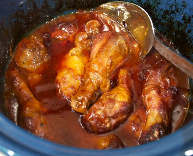slow cooked chicken legs