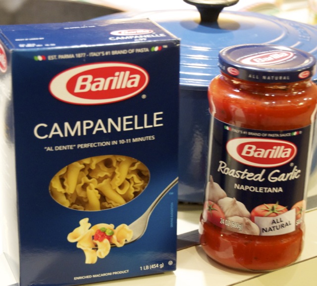 Campanelle Pasta and Roasted Garlic Tomato Sauce
