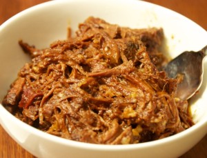 Slow cooked spicy beef
