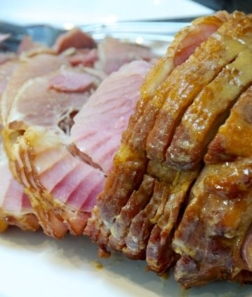 Garlic Honey Mustard Crock Pot Ham