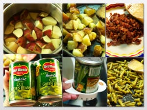 making green bean potato salad