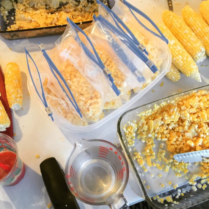 Have you wanted to learn how to freeze sweet corn? Here is a quick no-cook, no-boil method that is a cool way to freeze sweet corn on a hot summer day.