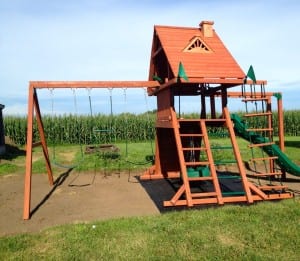 New playset at the new house